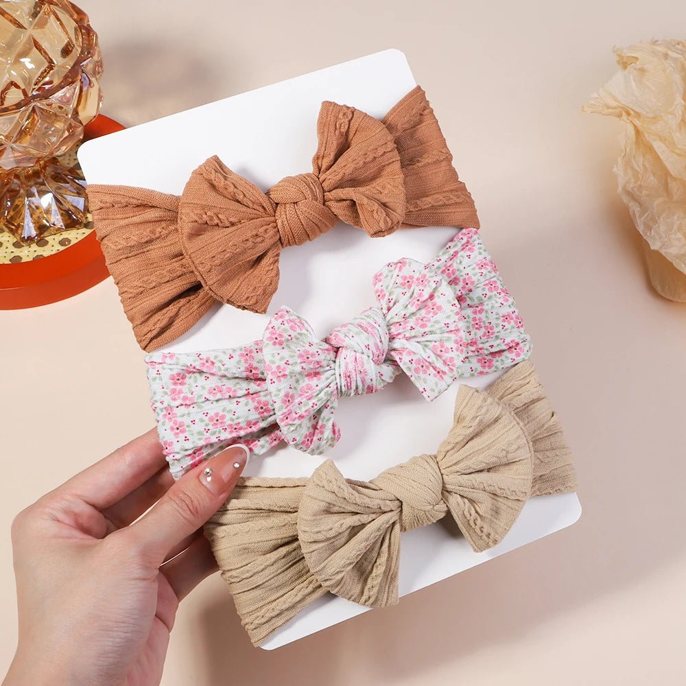 3 Piece Cable Knit Headbands
