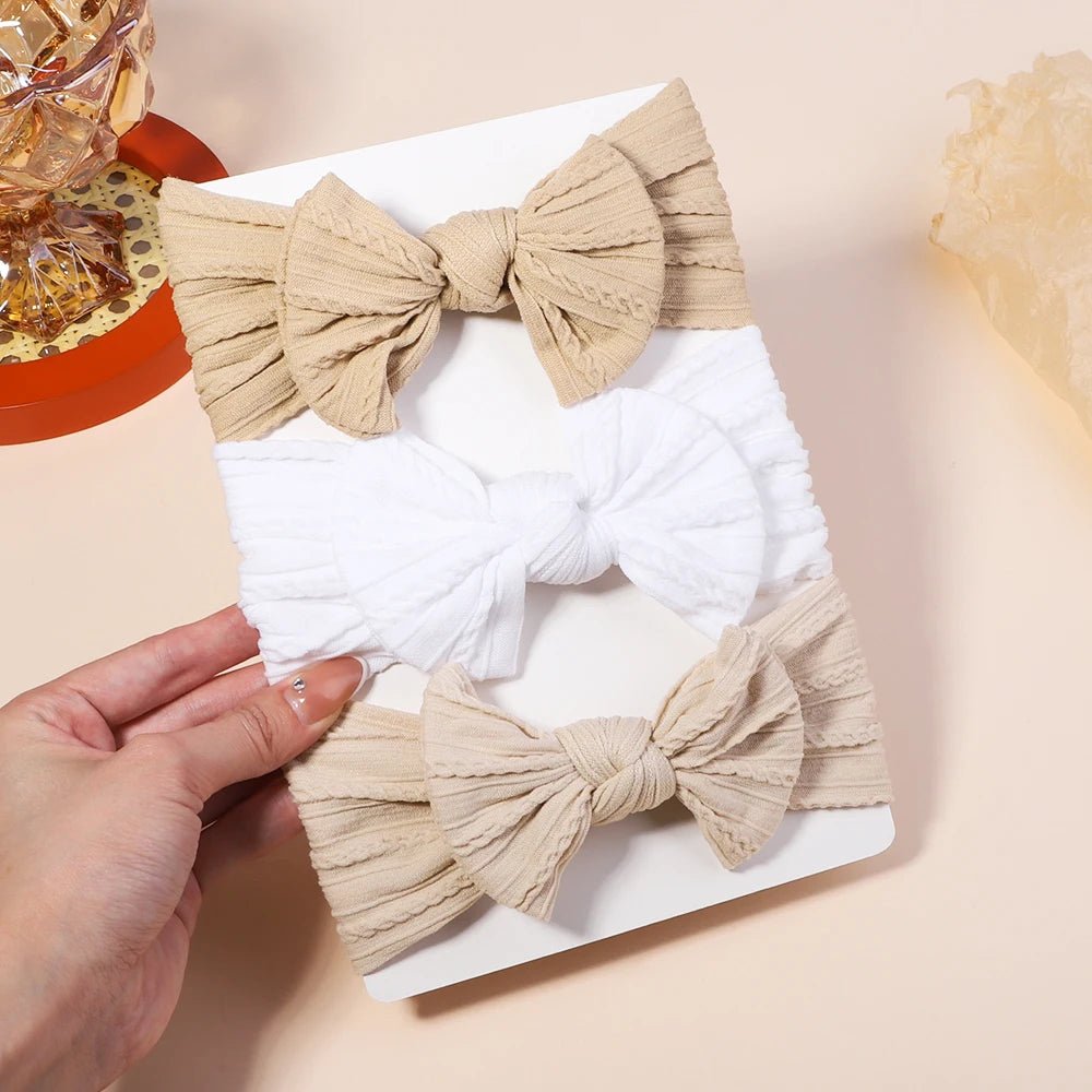 3 Piece Cable Knit Headbands