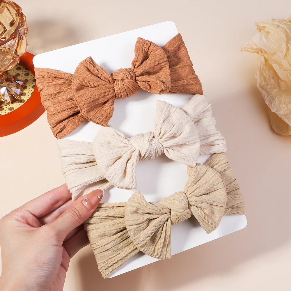 3 Piece Cable Knit Headbands