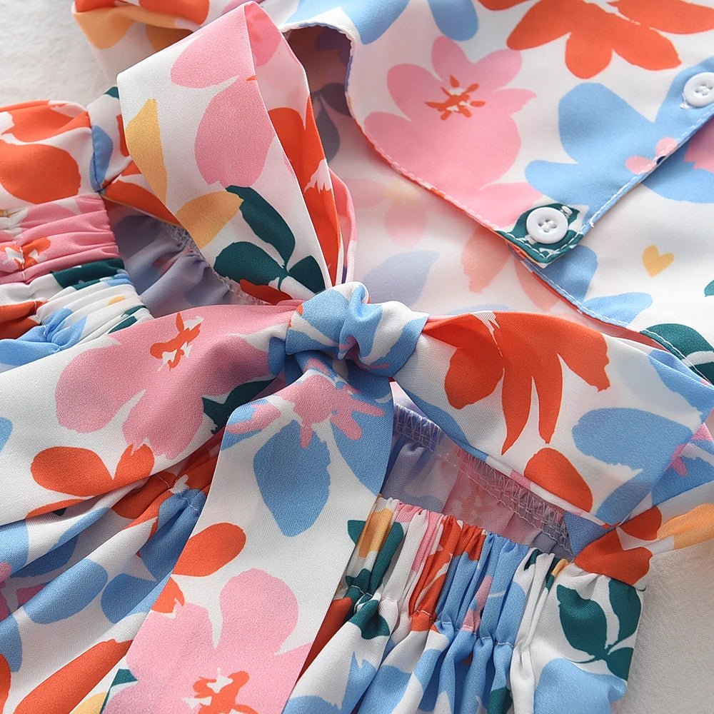 Girls Colorful Floral Dress