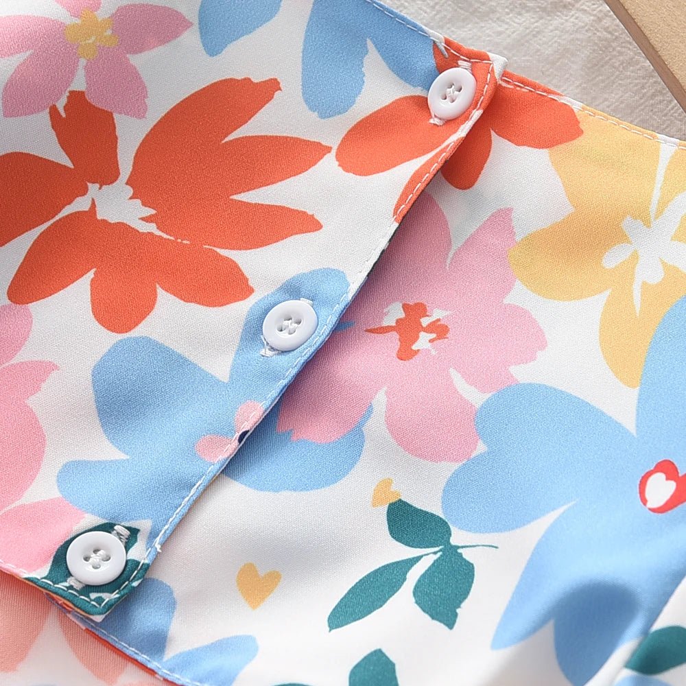 Girls Colorful Floral Dress
