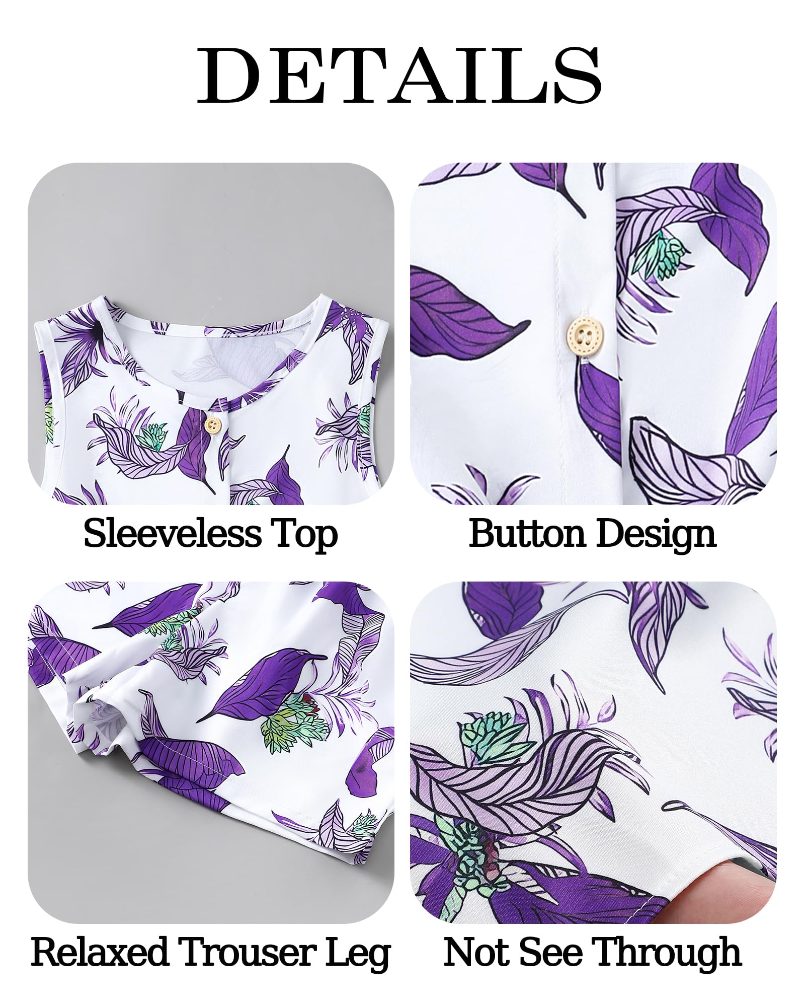 Girls Hawaiian Floral Crop Top and Shorts Summer Set