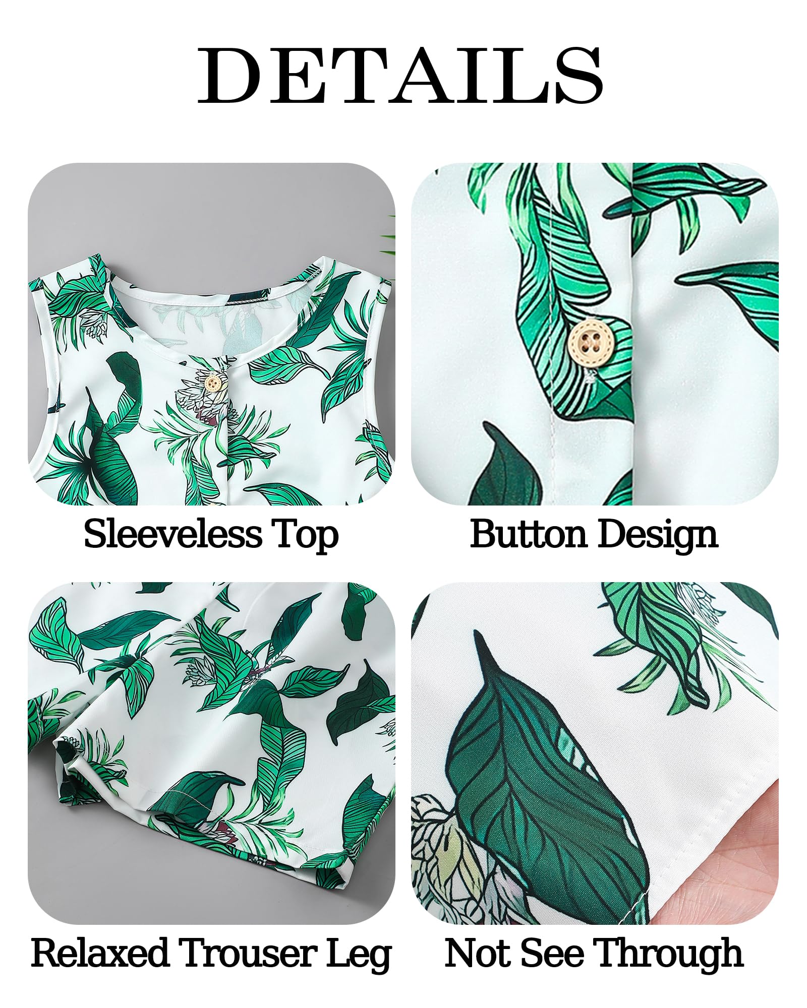 Girls Hawaiian Floral Crop Top and Shorts Summer Set