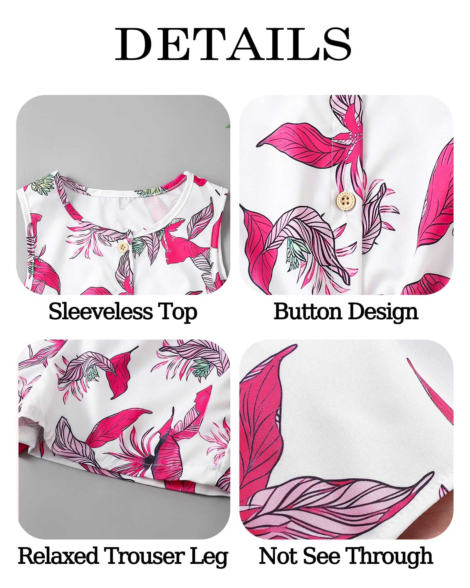 Girls Hawaiian Floral Crop Top and Shorts Summer Set