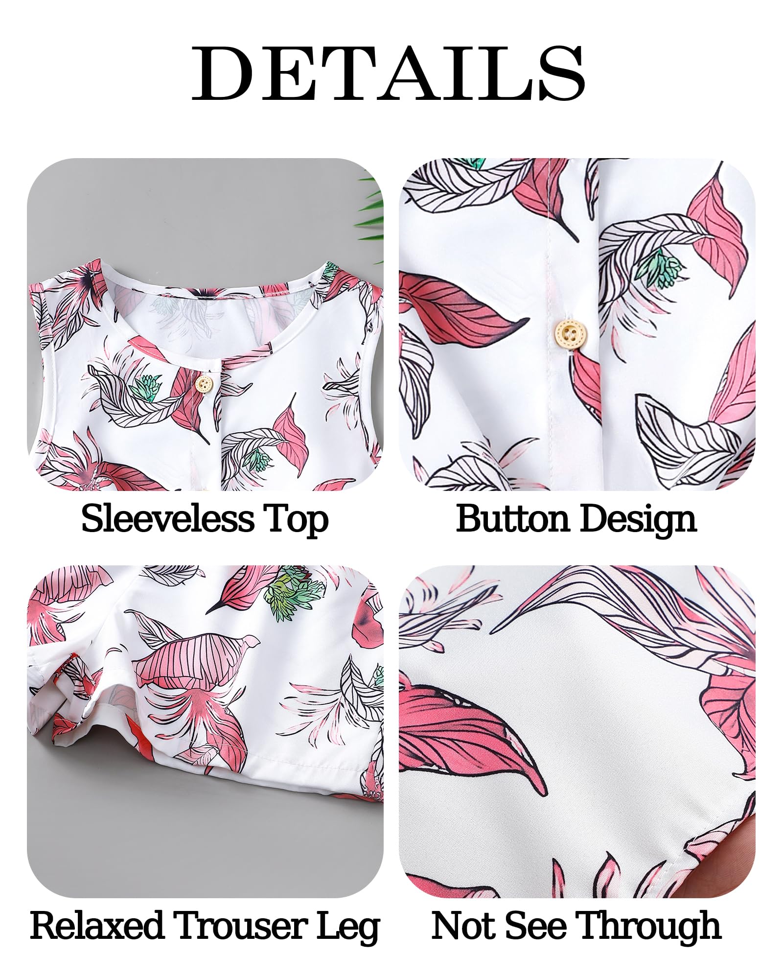 Girls Hawaiian Floral Crop Top and Shorts Summer Set
