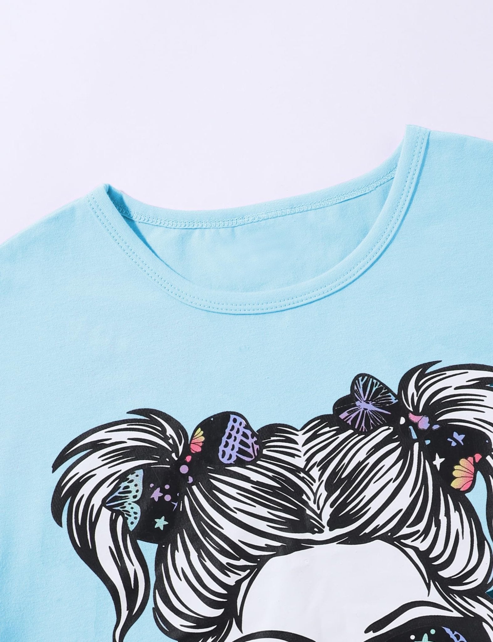 Girls Sweetie Print Top & Tie Dye Pants 2-Piece Set