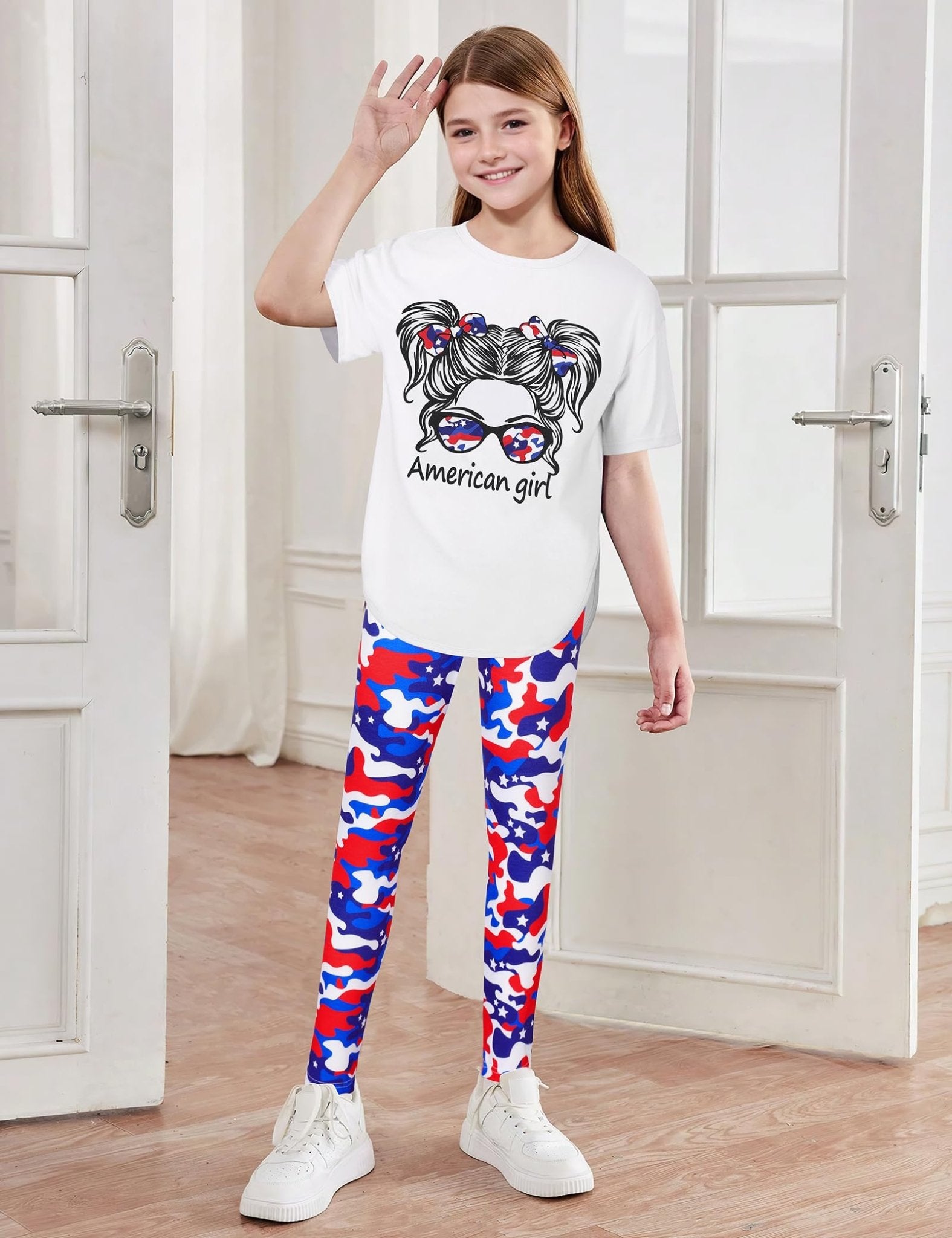 Girls Sweetie Print Top & Tie Dye Pants 2-Piece Set