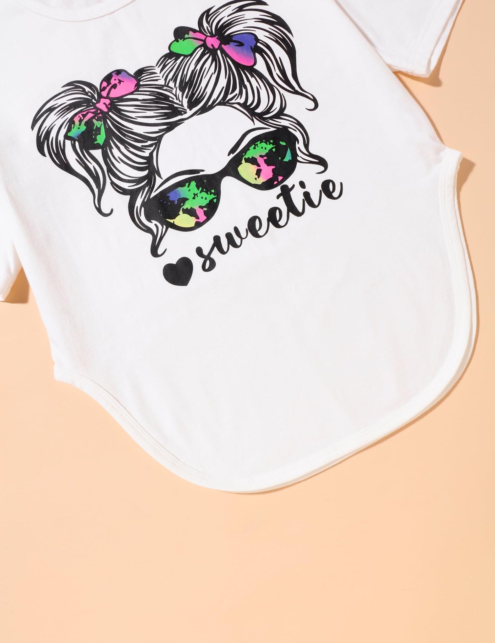 Girls Sweetie Print Top & Tie Dye Pants 2-Piece Set
