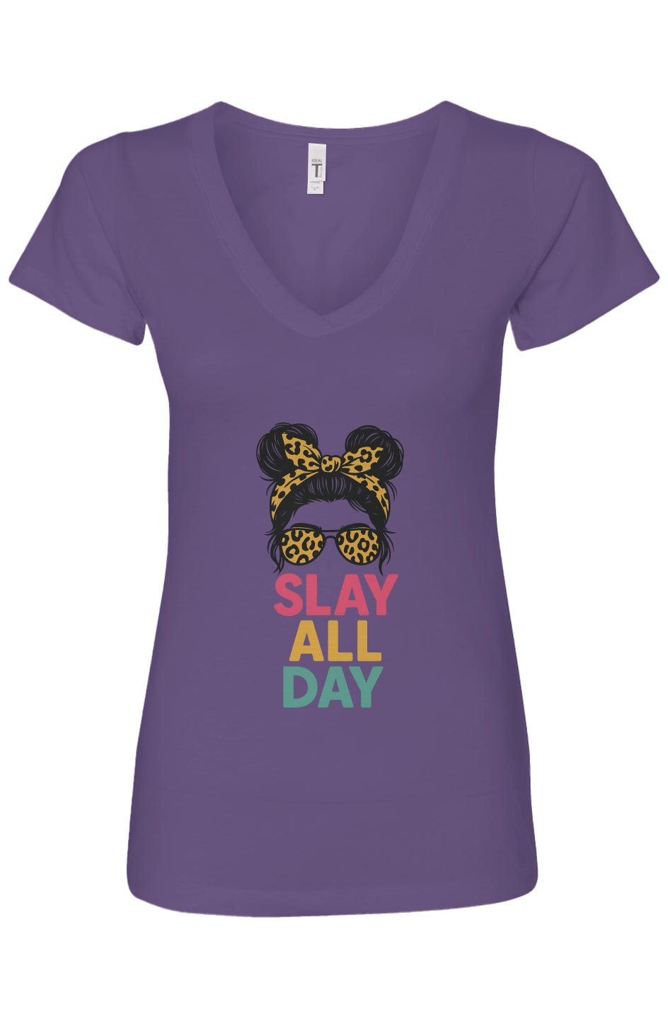 Slay All Day Tee – Tween Girls’ Graphic V-Neck T-Shirt