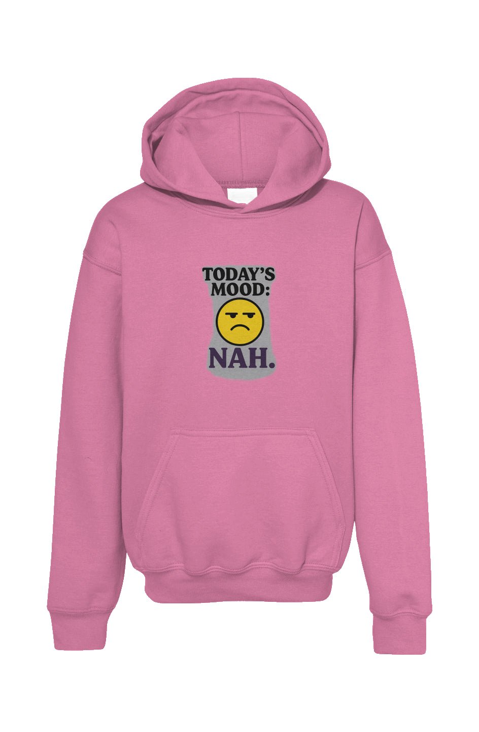 “Today’s Mood: Nah.” Emoji Hoodie – Youth Pullover Sweatshirt